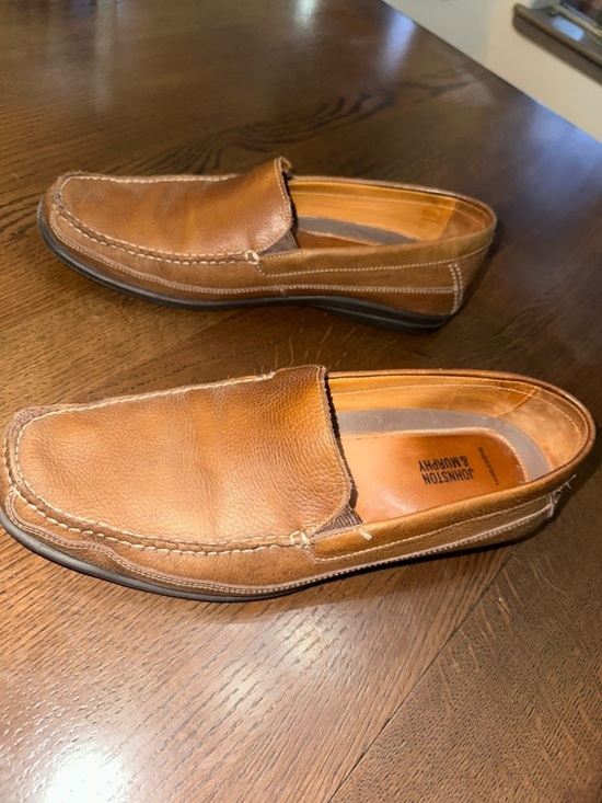 Johnston & Murphy Men’s Brown Leather Slip-On Loafers sheepskin size 11 main image 5